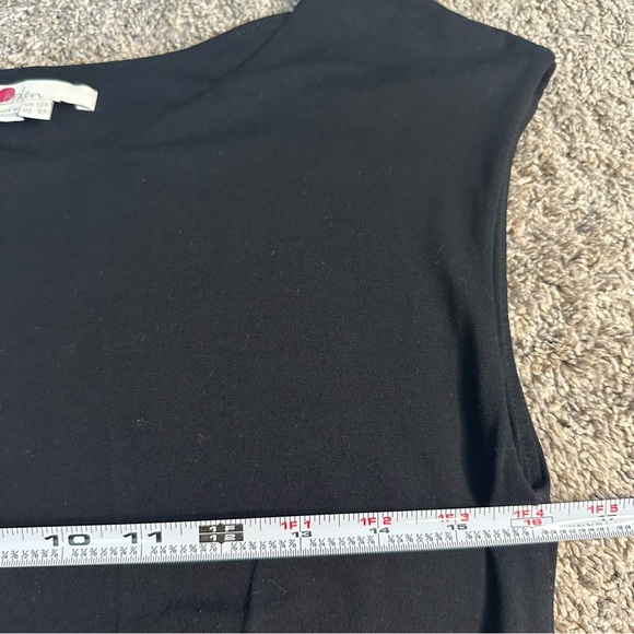 Boden Cap Sleeve Knee Length Jersey Knit Dress 8 Medium Black casual neutral - Picture 5 of 8